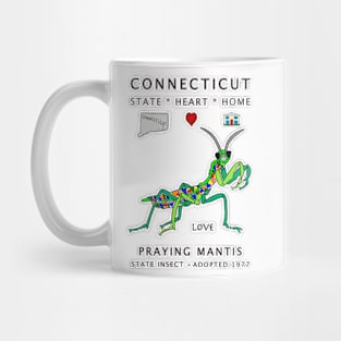 Connecticut, Praying Mantis, Valentines Day, Love, State, Heart, Home Mug